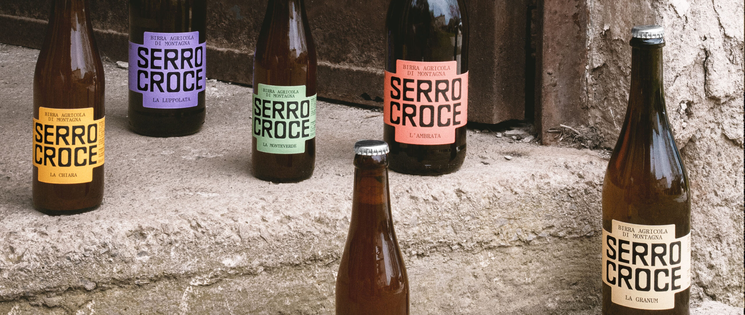 Serrocroce — visual system e brand identity per birra agricola, Irpinia. Lettera7.
